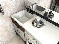 Раковина Madera Kamilla 110 L 4627173210041 с местом под стиральную машину Белая