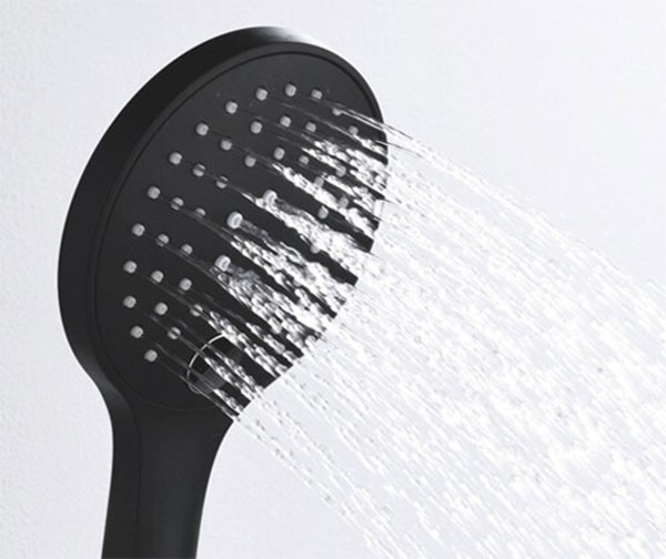 Душевая система WasserKRAFT Elbe A177477 с термостатом Черная матовая латунь встраиваемый