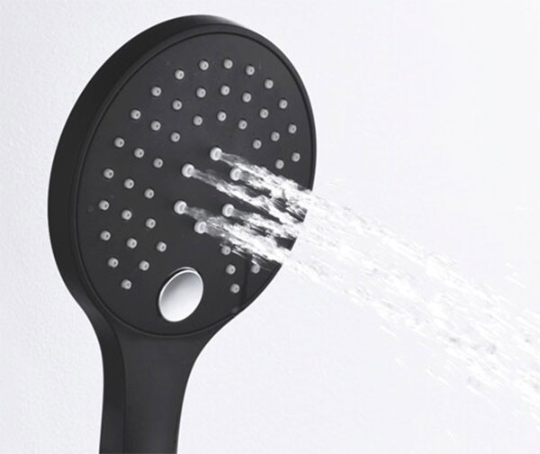 Душевая система WasserKRAFT Elbe A177477 с термостатом Черная матовая латунь встраиваемый