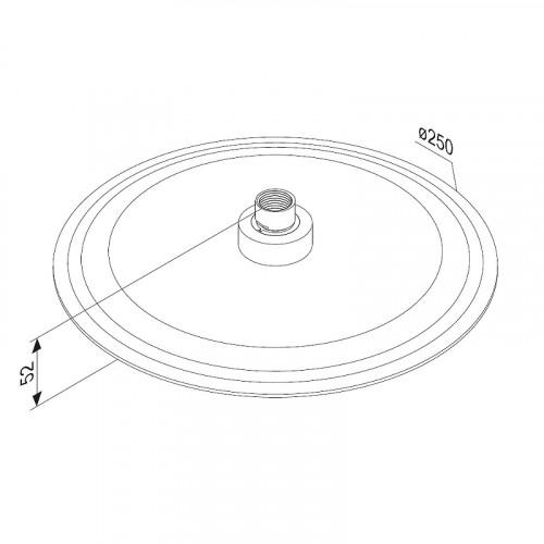 Верхний душ Damixa Scandinavian Pure 936050300 Черный матовый латунь на потолок