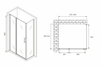 Душевой уголок Abber Sonnenstrand 120x70 AG04120S-S70 профиль Хром стекло прозрачное