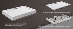 Душевой поддон из искусственного камня WeltWasser WW TRS 90 STONE-BL 90x90 10000004412 Черный