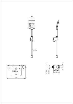 Смеситель для душа Wonzon &amp; Woghand Stay WW-B2062-A-CR с термостатом цвет Хром