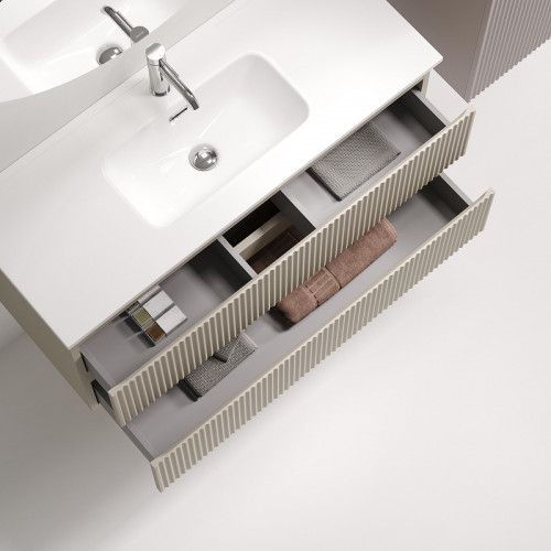 Тумба под раковину Sancos Snob R 100 SNR100/39CE подвесная цвет Beige Soft