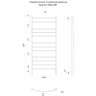 Электрический полотенцесушитель Ravak Septima 50x120 X04000083727 ТЭН слева Хром нержавеющая сталь