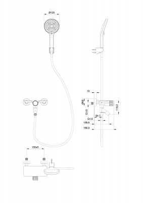 Смеситель для ванны Wonzon &amp; Woghand Click WW-FE05L221-MB цвет Черный матовый