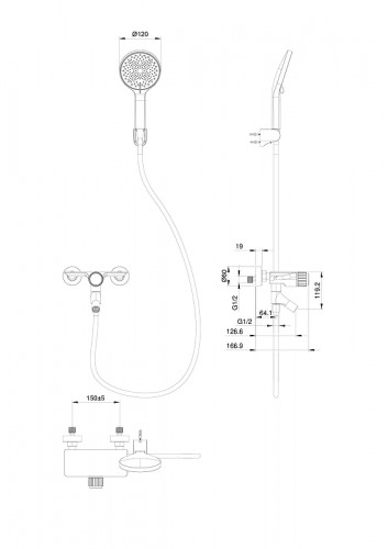 Смеситель для ванны Wonzon &amp; Woghand Click WW-FE05L221-MB цвет Черный матовый