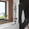 Шторка на ванну Maretti Valentina 80 VA41R8014097-560 профиль Черный стекло прозрачное