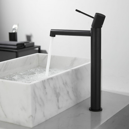 Смеситель для раковины Vincea Desire VBF-1D2MB Черный матовый латунь на столешницу