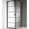 Душевой уголок AQUAme 90x90 L AQM5215-LH-9 профиль Черный матовый стекло прозрачное
