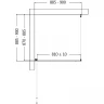 Душевой уголок AQUAme 90x90 L AQM5215-LH-9 профиль Черный матовый стекло прозрачное