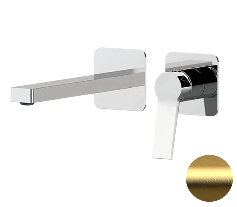 Смеситель для раковины Remer Slash Dot SL15PLBG цвет Золото брашированное