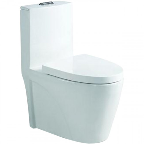 Унитаз моноблок SantiLine SL-5012 с сиденьем Микролифт фаянс напольный