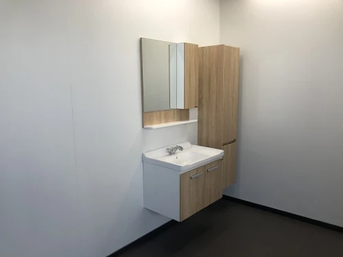 Зеркальный шкаф Comforty Рига 70 00004142212 Дуб сонома МДФ / ЛДСП, стекло