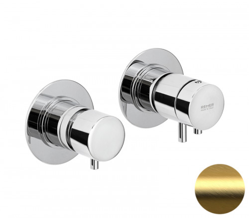 Смеситель для душа Remer X Style XT96D3BG с термостатом цвет Золото брашированное