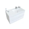 Тумба с раковиной SanVit Соната-1 100 k1100L подвесная цвет Белый