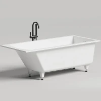 Ванна из искусственного камня Salini Cascata Kit 180х80 104523M Белая матовая