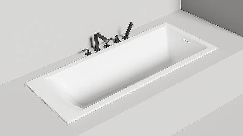 Ванна из искусственного камня Salini Cascata Kit 180х80 104523M Белая матовая