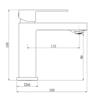 Смеситель для раковины Royce Calypso RCM-120201BL Черный матовый латунь