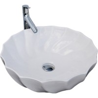 Раковина-чаша CeramaLux 46 9073 Белая фаянс накладная