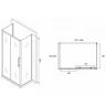 Душевой уголок Abber Schwarzer Diamant 140x85 AG30140H-S85-S85 профиль Хром стекло прозрачное