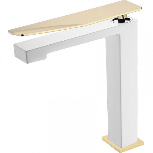 Смеситель для раковины Boheme Q 142-WG.2 Белый Золото латунь