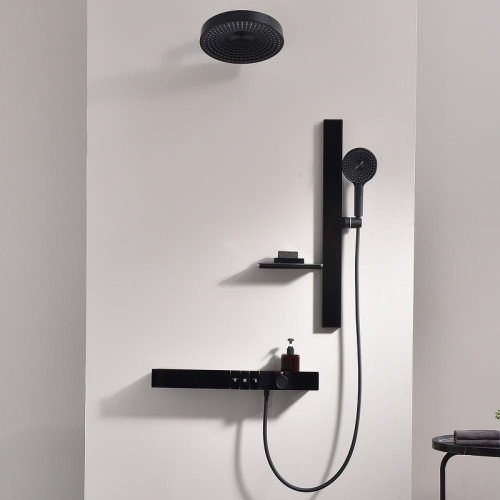 Душевая система Black&amp;White Gravity GH-9025N-MB 9025MB с термостатом цвет Черный матовый