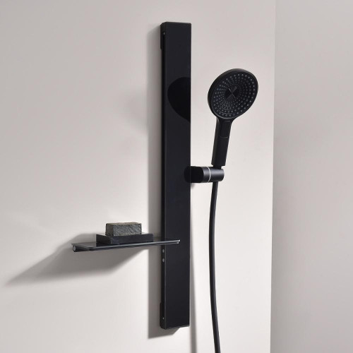 Душевая система Black&amp;White Gravity GH-9025N-MB 9025MB с термостатом цвет Черный матовый