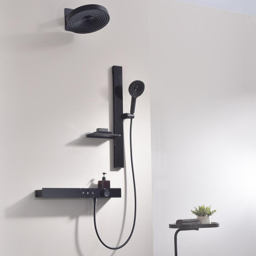 Душевая система Black&amp;White Gravity GH-9025N-MB 9025MB с термостатом цвет Черный матовый