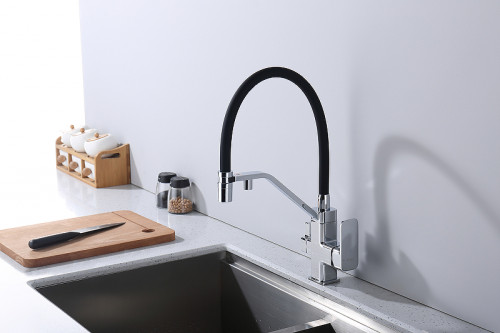 Смеситель для кухни Raglo R85.62 Хром Черный латунь