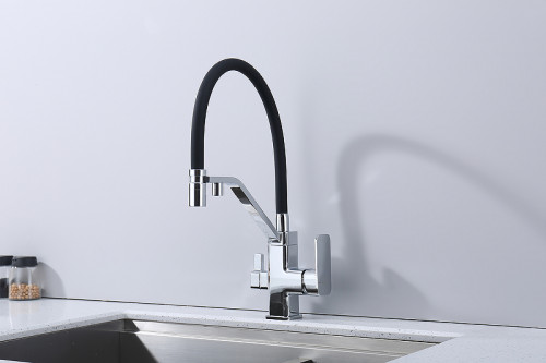 Смеситель для кухни Raglo R85.62 Хром Черный латунь