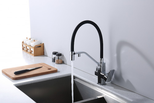 Смеситель для кухни Raglo R85.62 Хром Черный латунь