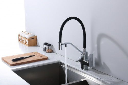 Смеситель для кухни Raglo R85.62 Хром Черный латунь