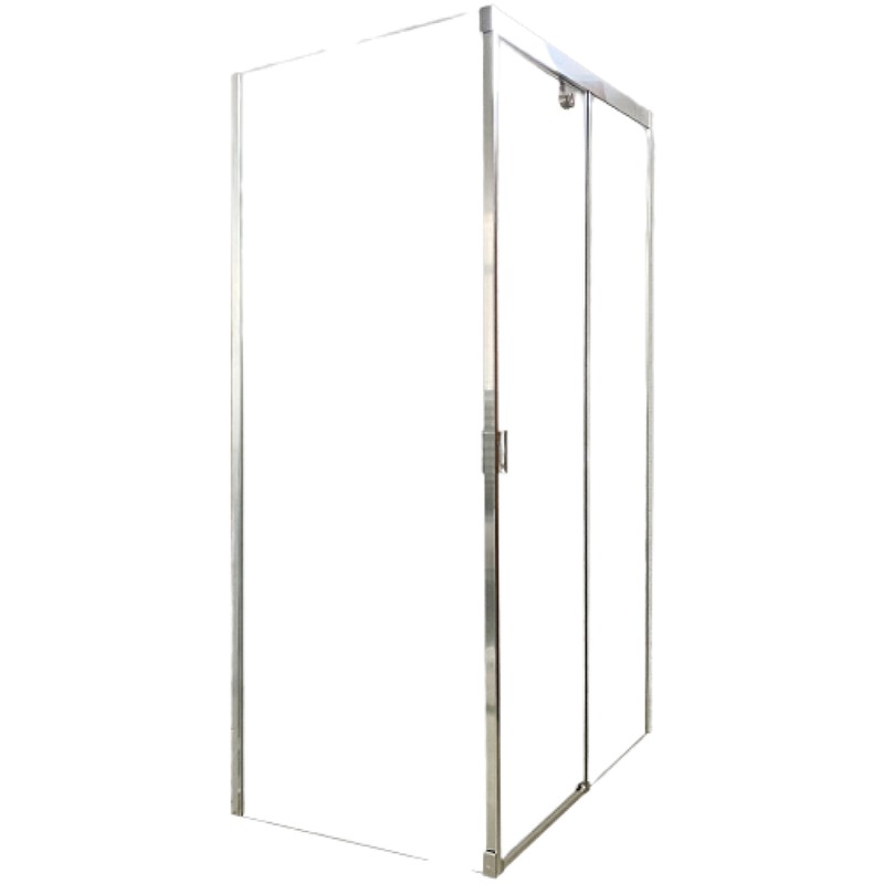 Душевой уголок Ceruttispa 120x80 Marbella 120-L 7911 профиль Хром стекло прозрачное