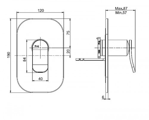 Смеситель для душа Fima Carlo Frattini Flo F3809X1BS цвет Белый матовый
