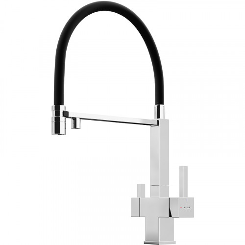 Смеситель для кухни Sancos Moro SC4006CH Хром Черный латунь