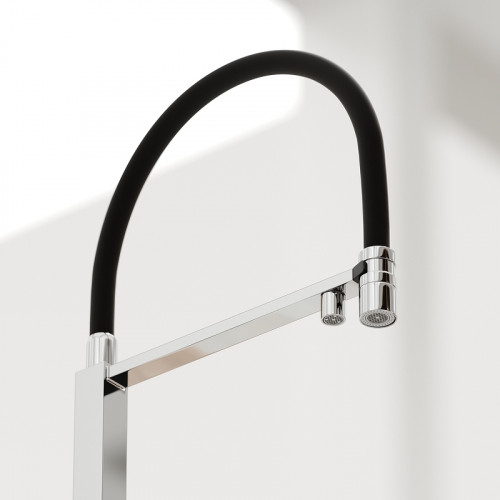 Смеситель для кухни Sancos Moro SC4006CH Хром Черный латунь