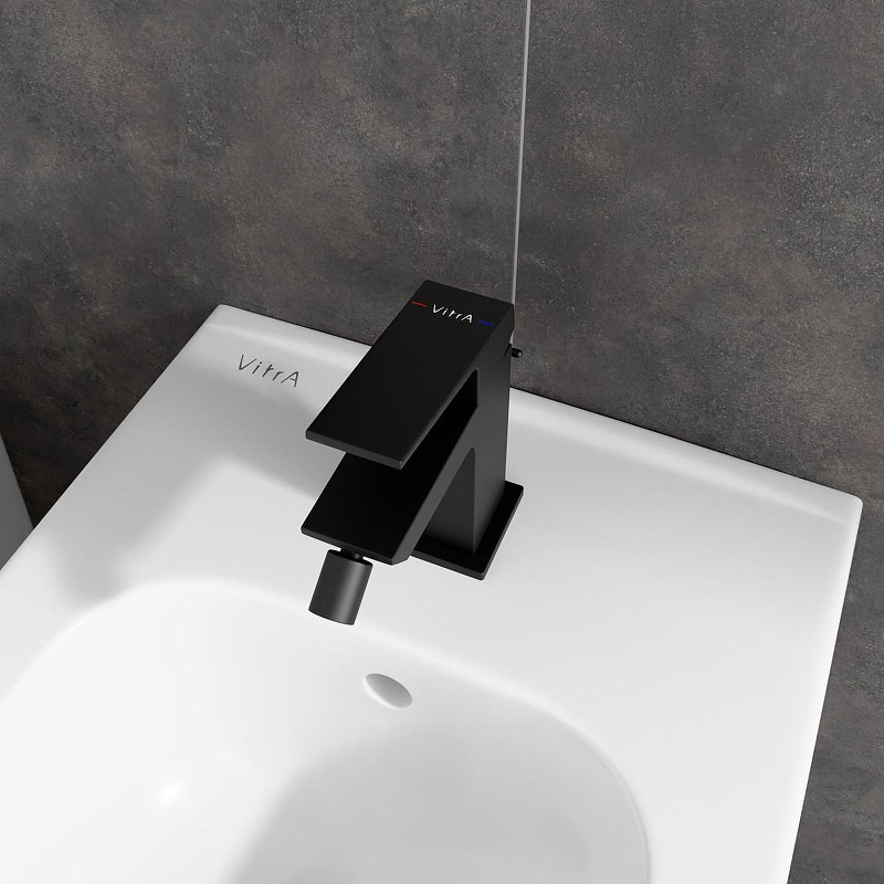 Смеситель для биде Vitra Minimax Square A4372636EXP цвет Черный матовый