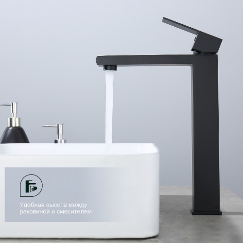 Смеситель для раковины Splenka S224.15.06 Черный матовый нержавеющая сталь