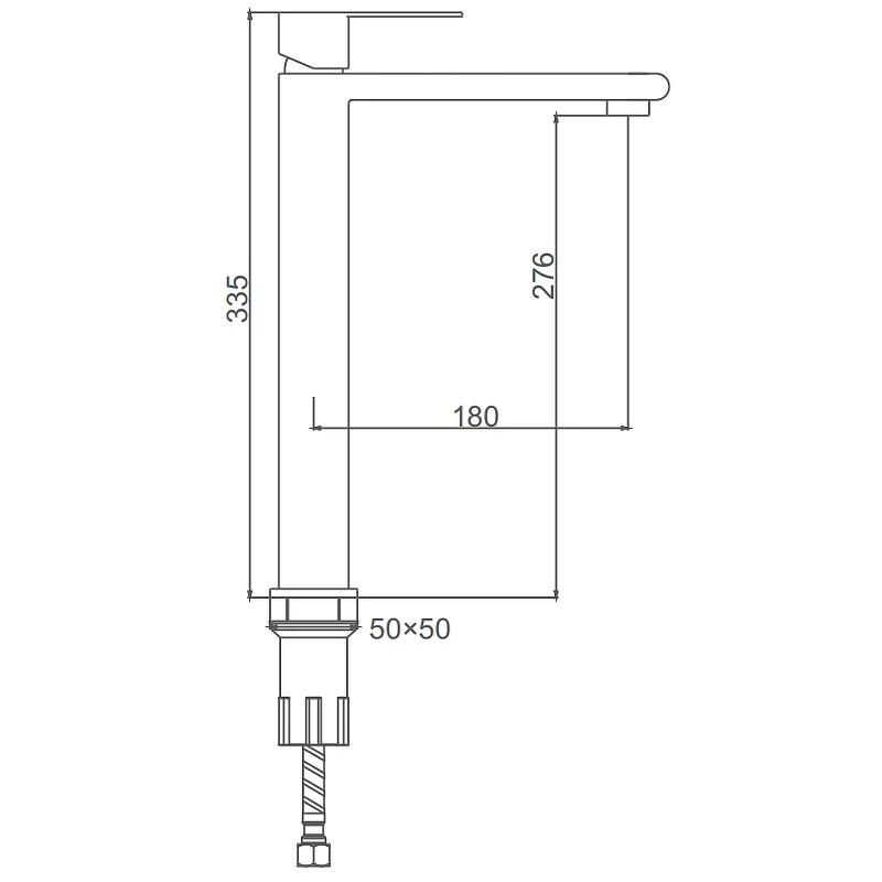 Смеситель для раковины Splenka S224.15.06 Черный матовый нержавеющая сталь