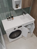 Тумба с раковиной Orange Sistema 110 R STD-110TUW+RAR Белая МДФ / ЛДСП