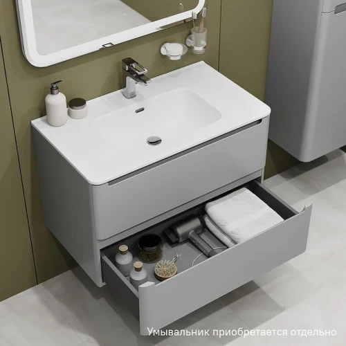 Тумба под раковину Iddis Edifice 100 EDI80L0i95 подвесная цвет Светло-серый