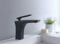 Смеситель для раковины Rose R27H R2701H Черный матовый латунь однорычажный