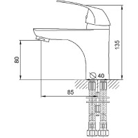 Смеситель для раковины Melodia della vita Moderno MDV35120_wt Белый латунь