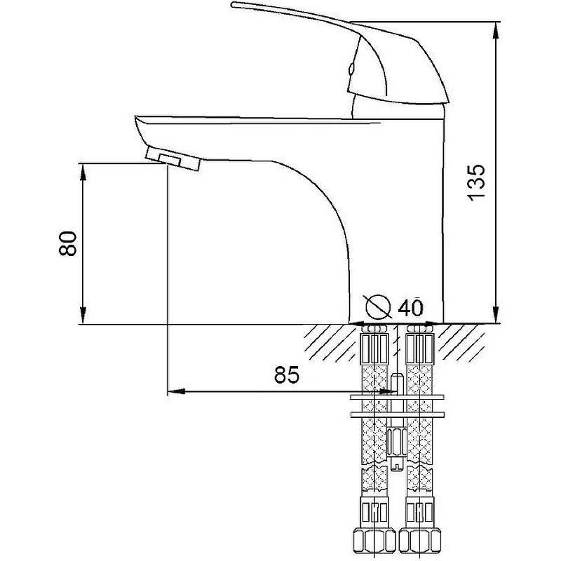 Смеситель для раковины Melodia della vita Moderno MDV35120_wt Белый латунь