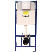 Инсталляция beWash BW74 K500RZVP0500SYC00000 для унитаза с клавишей смыва Черное стекло Хром пластик