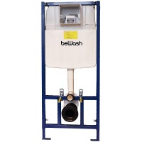 Инсталляция beWash BW74 K500RZVP0500SYC00000 для унитаза с клавишей смыва Черное стекло Хром пластик