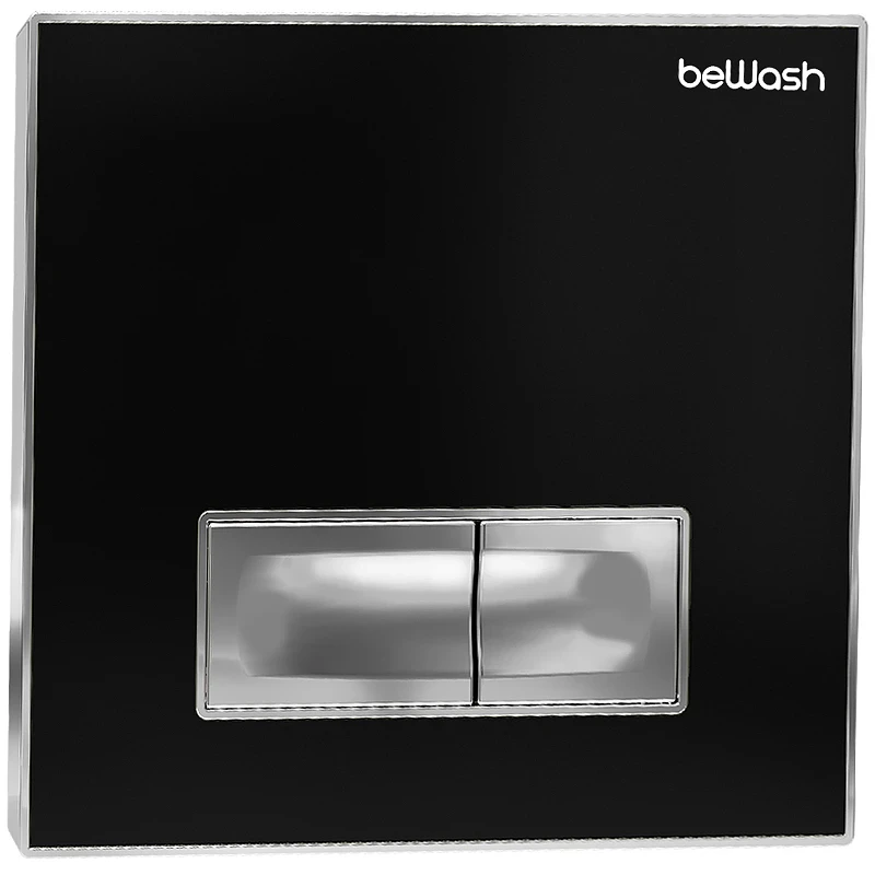 Инсталляция beWash BW74 K500RZVP0500SYC00000 для унитаза с клавишей смыва Черное стекло Хром пластик