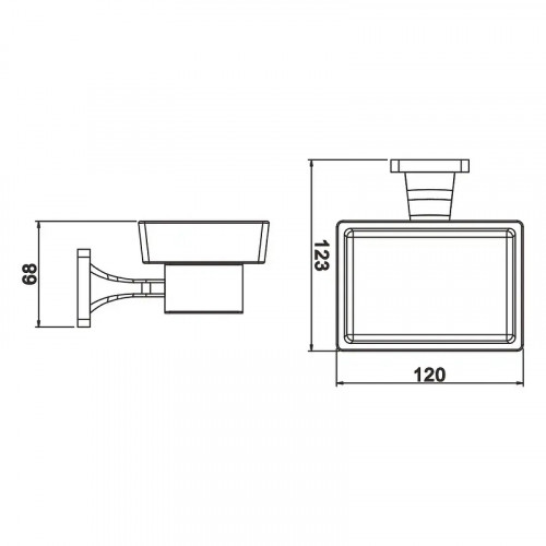 Мыльница Rose RG15H RG1503H цвет Черный