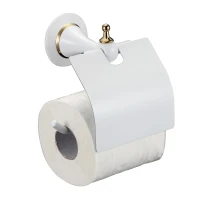 Держатель туалетной бумаги Savol S-06951W с крышкой цвет Белый
